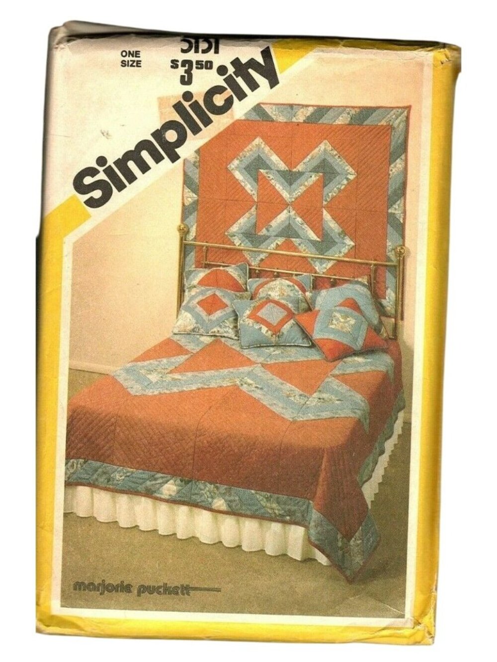 Simplicity 5131 Quilt, Wall Hanging, Pillow Vintage 1981 Uncut Sewing Pattern